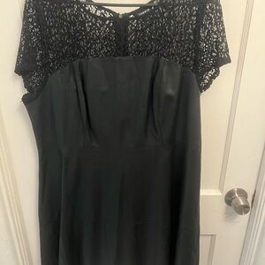 Torrid Black Crochet Overlay Dress
